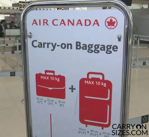 Air Canada Baggage Allowance, Fees, Policy [2021] Carry on Sizes